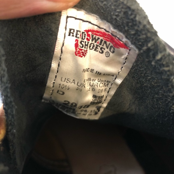 RARE RED WING BLACK SPITFIRE LEATHER BOOTS - Picture 3 of 3